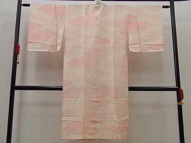 平和屋着物■上質な長襦袢　無双仕立て　紗綾形地紋　暈し染め　逸品　n-sa1646