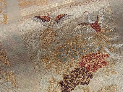 平和屋着物■六通柄袋帯 花鳥間道 金銀糸 逸品 n-sa1796