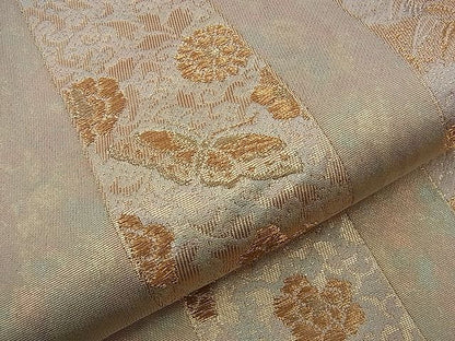 平和屋着物■六通柄袋帯 花鳥間道 金銀糸 逸品 n-sa1796