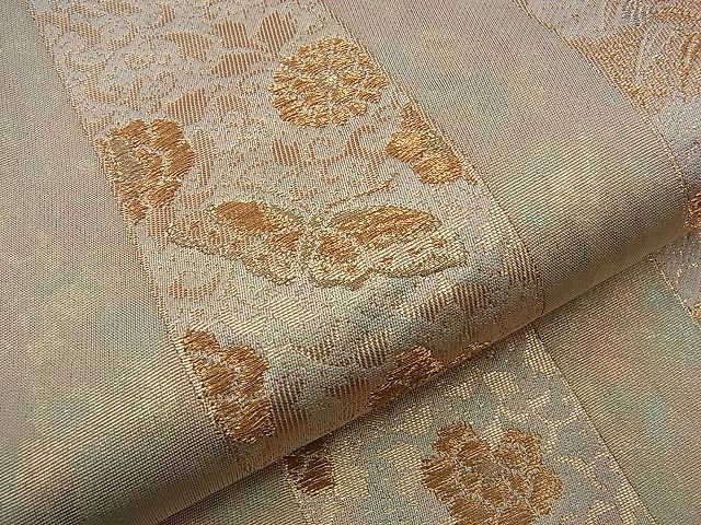 平和屋着物■六通柄袋帯 花鳥間道 金銀糸 逸品 n-sa1796
