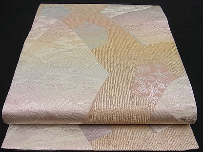 平和屋着物■六通柄袋帯 道長飛鶴文 金糸 逸品 n-sa1841