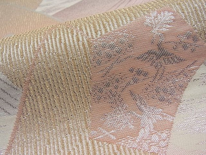 平和屋着物■六通柄袋帯 道長飛鶴文 金糸 逸品 n-sa1841