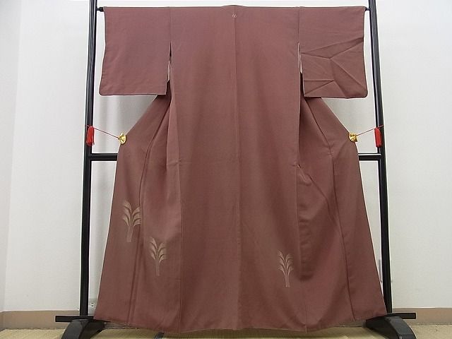 平和屋着物■付下げ 刺繍 草葉文 逸品 n-sa1862