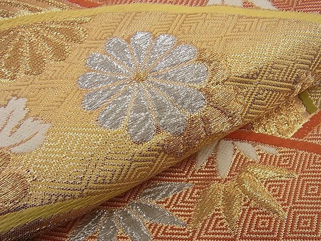 平和屋着物■六通柄袋帯 松竹梅 立波吉祥草花文 金銀糸 逸品 n-sa2149