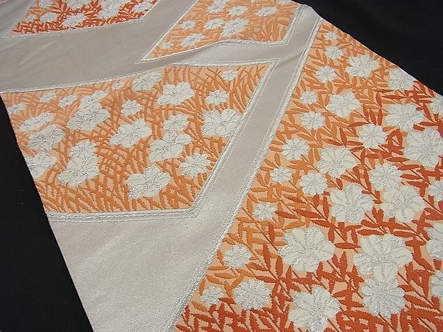 平和屋着物■六通柄袋帯 唐織 草花文 やまとオリジナル扱い 銀糸 逸品 n-sa2179
