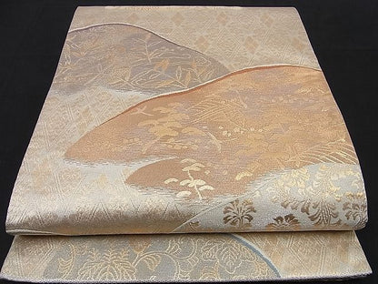 平和屋着物■六通柄袋帯 唐織 連山文 金糸 逸品 n-sa2317