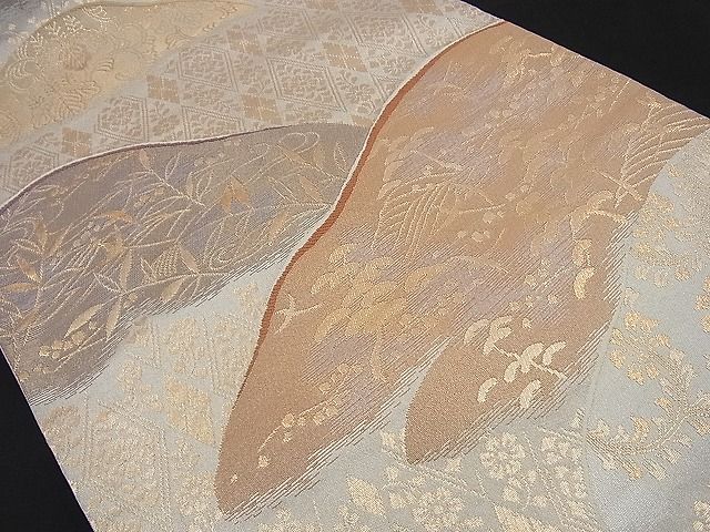 平和屋着物■六通柄袋帯 唐織 連山文 金糸 逸品 n-sa2317