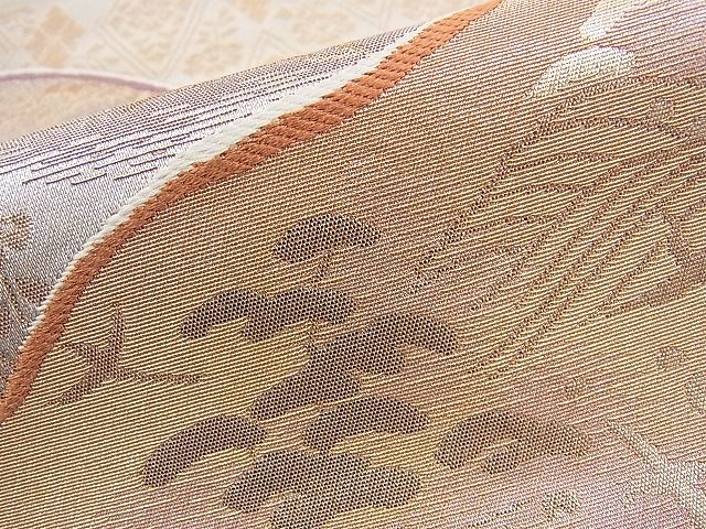 平和屋着物■六通柄袋帯 唐織 連山文 金糸 逸品 n-sa2317