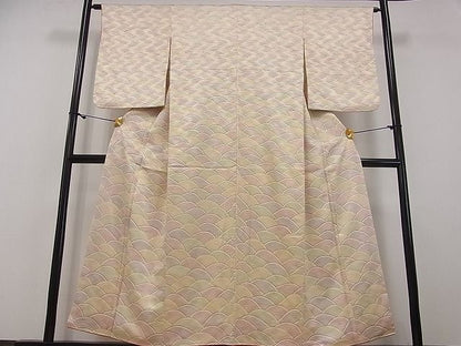 平和屋着物■付下げ　流水文様　逸品　sa2758