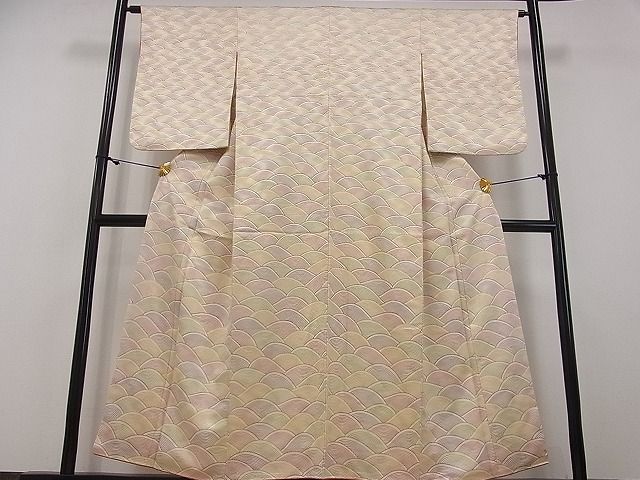 平和屋着物■付下げ　流水文様　逸品　sa2758