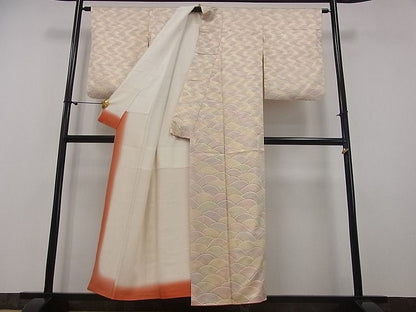 平和屋着物■付下げ　流水文様　逸品　sa2758