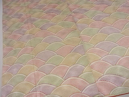 平和屋着物■付下げ　流水文様　逸品　sa2758