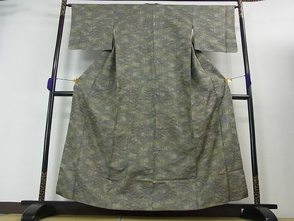 平和屋着物■お召 松文 逸品 sa2841