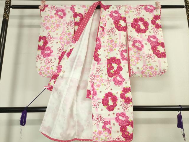 平和屋本店■極上　松田聖子　SEIKO MATSUDA　七五三　女の子　3歳　祝着　三つ身　被布セット　花丸文　逸品　DZAA2503kh5 - 平和屋