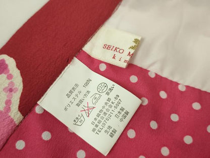 平和屋本店■極上　松田聖子 SEIKO MATSUDA　七五三　女の子　3歳　祝着 三つ身 被布セット　花丸　リボン　天使　金糸　逸品　DZAA2504kh5 - 平和屋