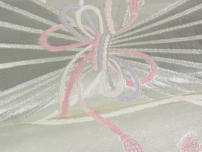 平和屋着物■六通柄袋帯 扇面吉祥文 プラチナ箔 銀糸 逸品 sf0334