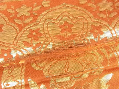 平和屋着物■六通柄 本袋帯 吉祥花唐草文 金糸 逸品 sf0417