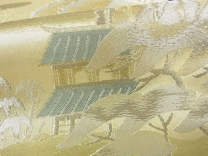 平和屋着物■六通柄袋帯 風景文 金銀糸 逸品 sf0419