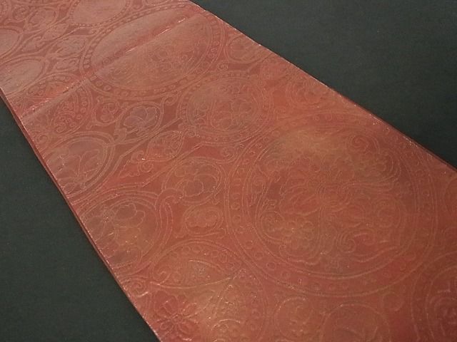 平和屋着物■六通柄袋帯 洋花唐草文 逸品 sf0654