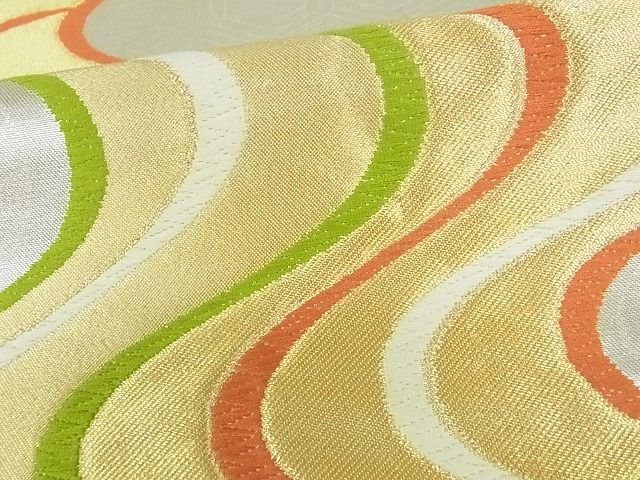 平和屋着物■六通柄袋帯 流水亀甲文 金銀糸 逸品 sf0737