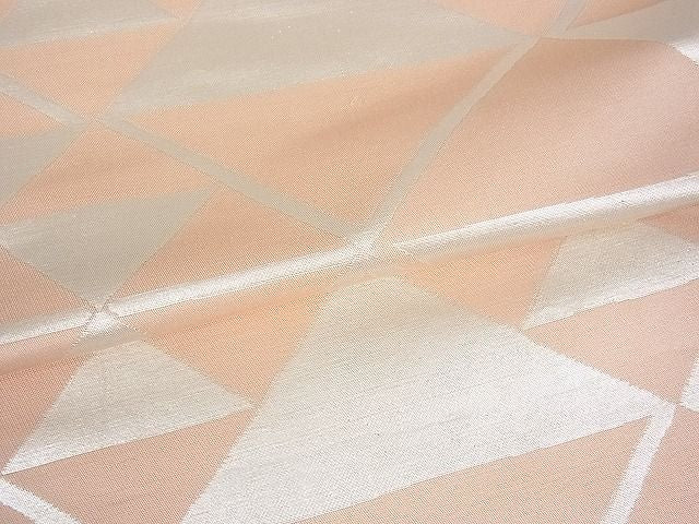 平和屋着物■全通柄 本袋帯 鱗文 銀糸 逸品 sf0890