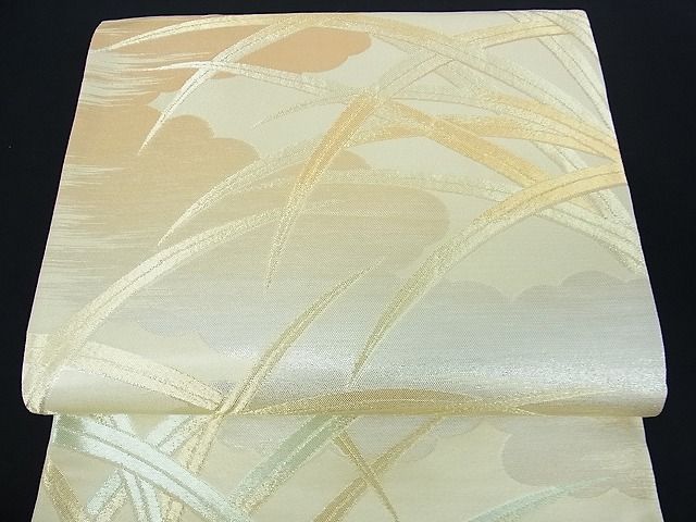 平和屋着物■西陣 六通柄袋帯 草木文 金糸 逸品 sf1004