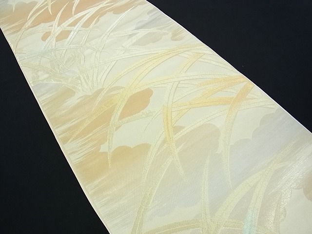 平和屋着物■西陣 六通柄袋帯 草木文 金糸 逸品 sf1004