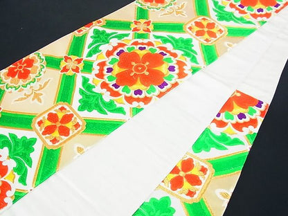 平和屋着物■六通柄袋帯 唐織 正倉院天井花文 金糸 逸品 sf1014