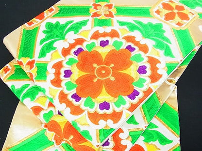 平和屋着物■六通柄袋帯 唐織 正倉院天井花文 金糸 逸品 sf1014