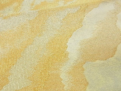 平和屋着物■六通柄袋帯　道長文　金糸　逸品　sf1054