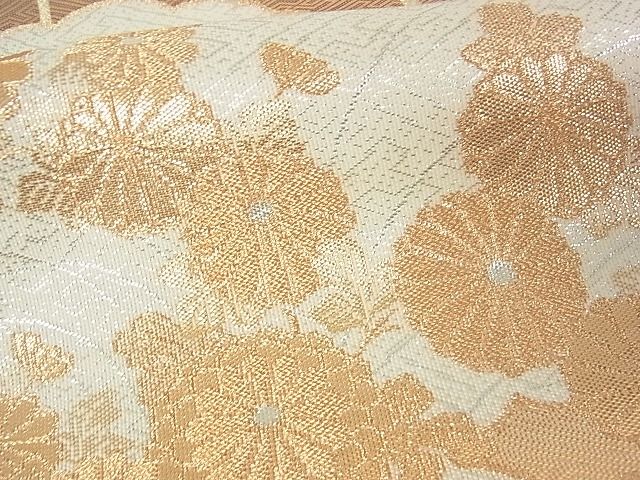平和屋着物■六通柄袋帯 雲取り菊文 金銀糸 逸品 sf1695