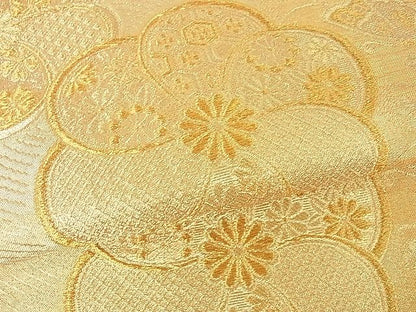 平和屋着物■六通柄袋帯 流水花蝶文 金糸 逸品 sf1728