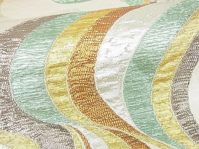 平和屋着物■六通柄袋帯 流水文 金銀糸 逸品 sf2107