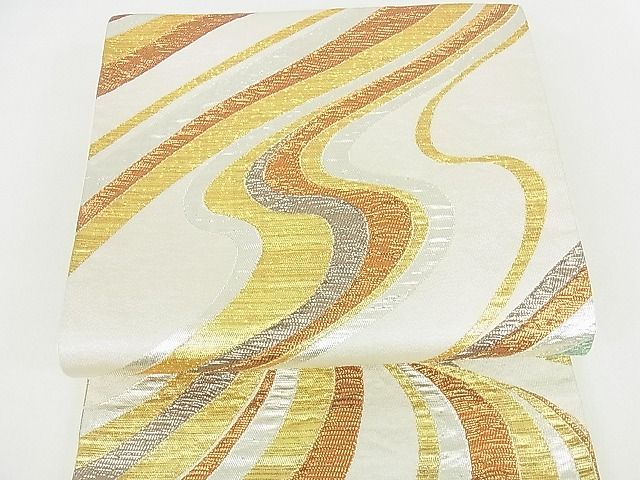 平和屋着物■六通柄袋帯 流水文 金銀糸 逸品 sf2107