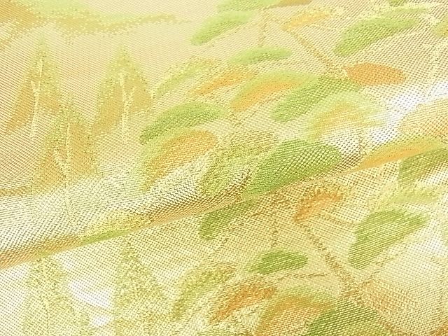 平和屋着物■佐賀錦 六通柄袋帯 樹林風景文 金糸 逸品 sf2311