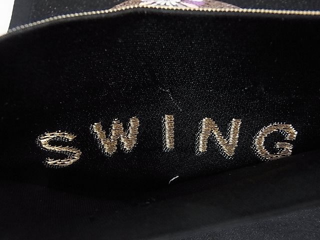 平和屋本店■極上　六通柄袋帯　SWING AMUSEMENT - PARK　遊園地　猫柄　黒地　本金糸　プラチナ　逸品　DZAA1265kh4 - 平和屋