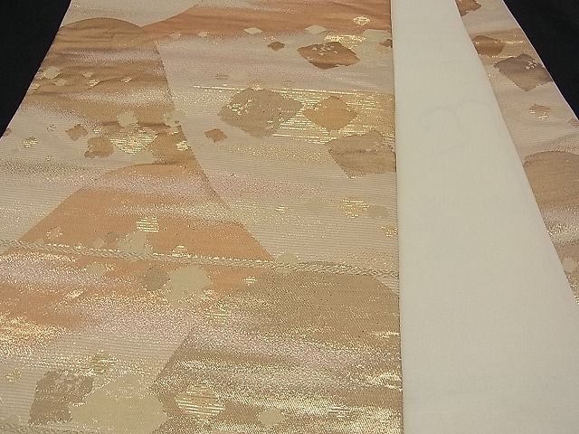 平和屋着物■六通柄袋帯 彩華美匠錦 重ね山箔散らし 金糸 逸品 n-sx0083
