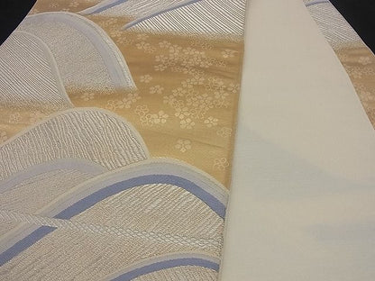平和屋着物■六通柄袋帯 唐織 重ね山文 金銀糸 逸品 n-sx0270