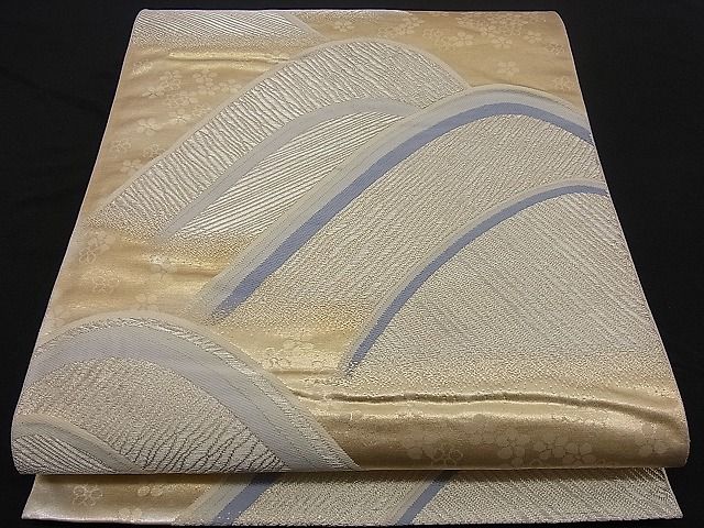 平和屋着物■六通柄袋帯 唐織 重ね山文 金銀糸 逸品 n-sx0270