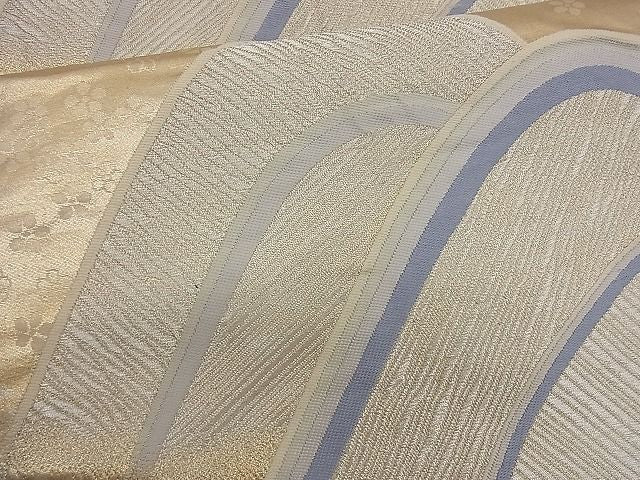 平和屋着物■六通柄袋帯 唐織 重ね山文 金銀糸 逸品 n-sx0270