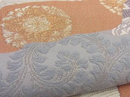 平和屋着物■六通柄袋帯 唐織 道長吉祥花文 金銀糸 逸品 n-sx0300