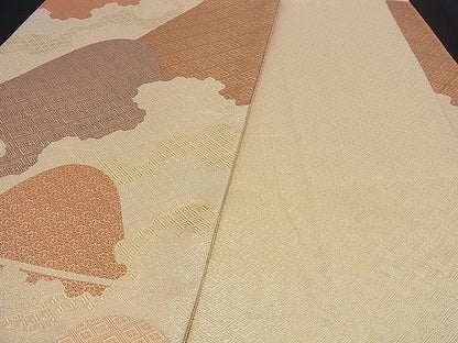 平和屋着物■佐賀錦 六通柄袋帯 重ね山吉祥文 金糸 逸品 n-sx0354