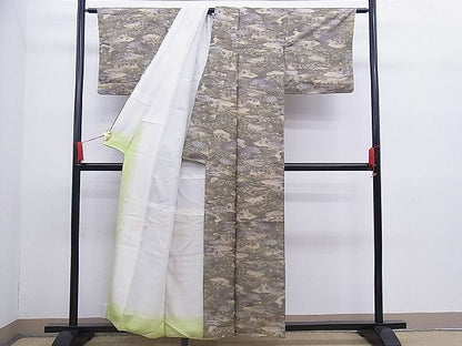 平和屋着物■上質な紬　雲取り吉祥文　逸品　n-sx0604