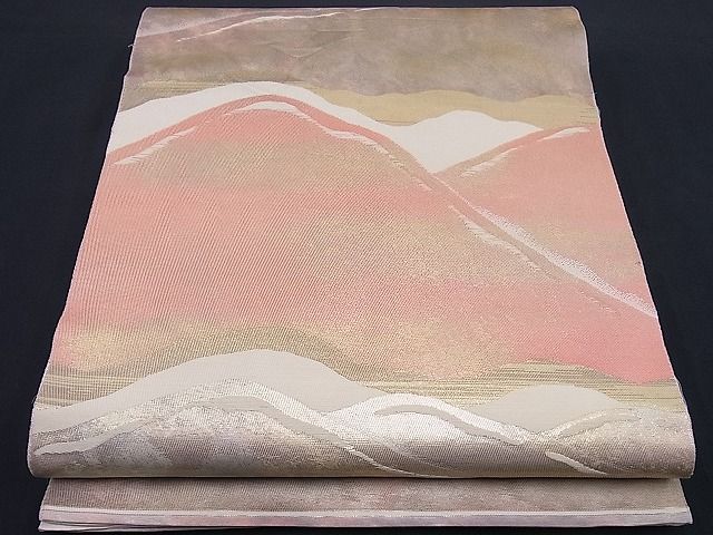 平和屋着物■六通柄袋帯 遠山文 金糸 逸品 n-sx0758