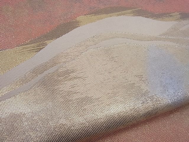 平和屋着物■六通柄袋帯 遠山文 金糸 逸品 n-sx0758