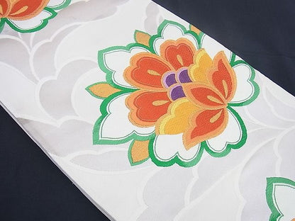 平和屋着物■六通柄袋帯 唐織 更紗花文 金銀糸 逸品 n-sx0764