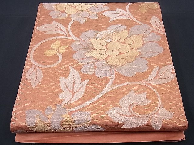 平和屋着物■六通柄袋帯 花唐草文 金銀糸 逸品 n-sx0778
