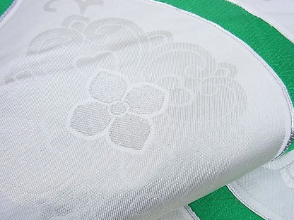平和屋着物■西陣 六通柄袋帯 唐織 駒刺繍 立涌花文 銀糸 逸品 n-sx0803