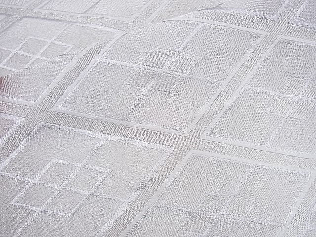 平和屋着物■六通柄袋帯 菱吉祥文 銀糸 逸品 n-sx0829