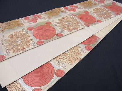 平和屋着物■六通柄袋帯 変わり市松吉祥文 金糸 逸品 n-sx0871